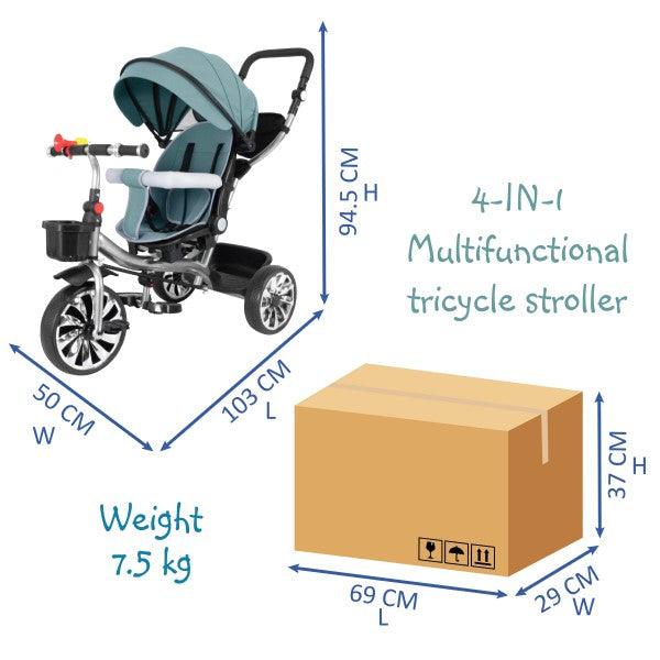 4-in-1 Multifunctional Tricycle Stroller