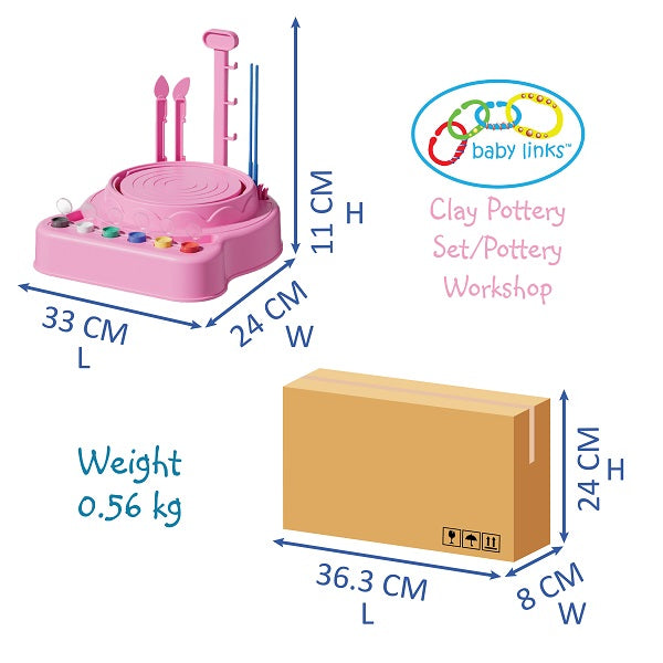 Kid’s Crafty Clay Pottery Playset