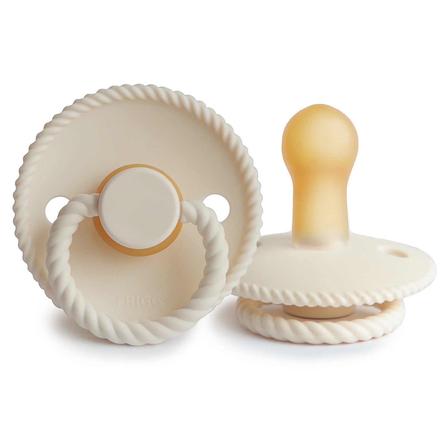 FRIGG Rope - Round Latex Pacifier - Cream