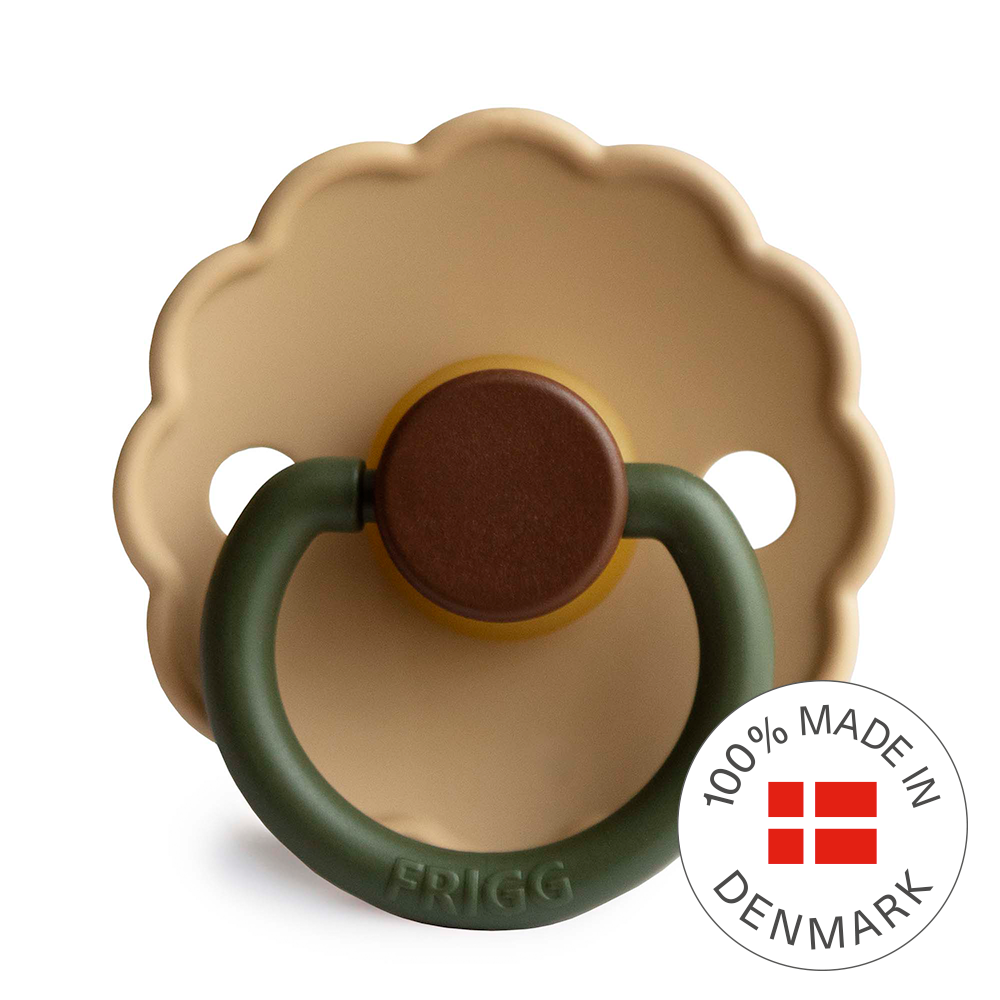 FRIGG Daisy Colourblock - Round Latex Pacifier - Acorn