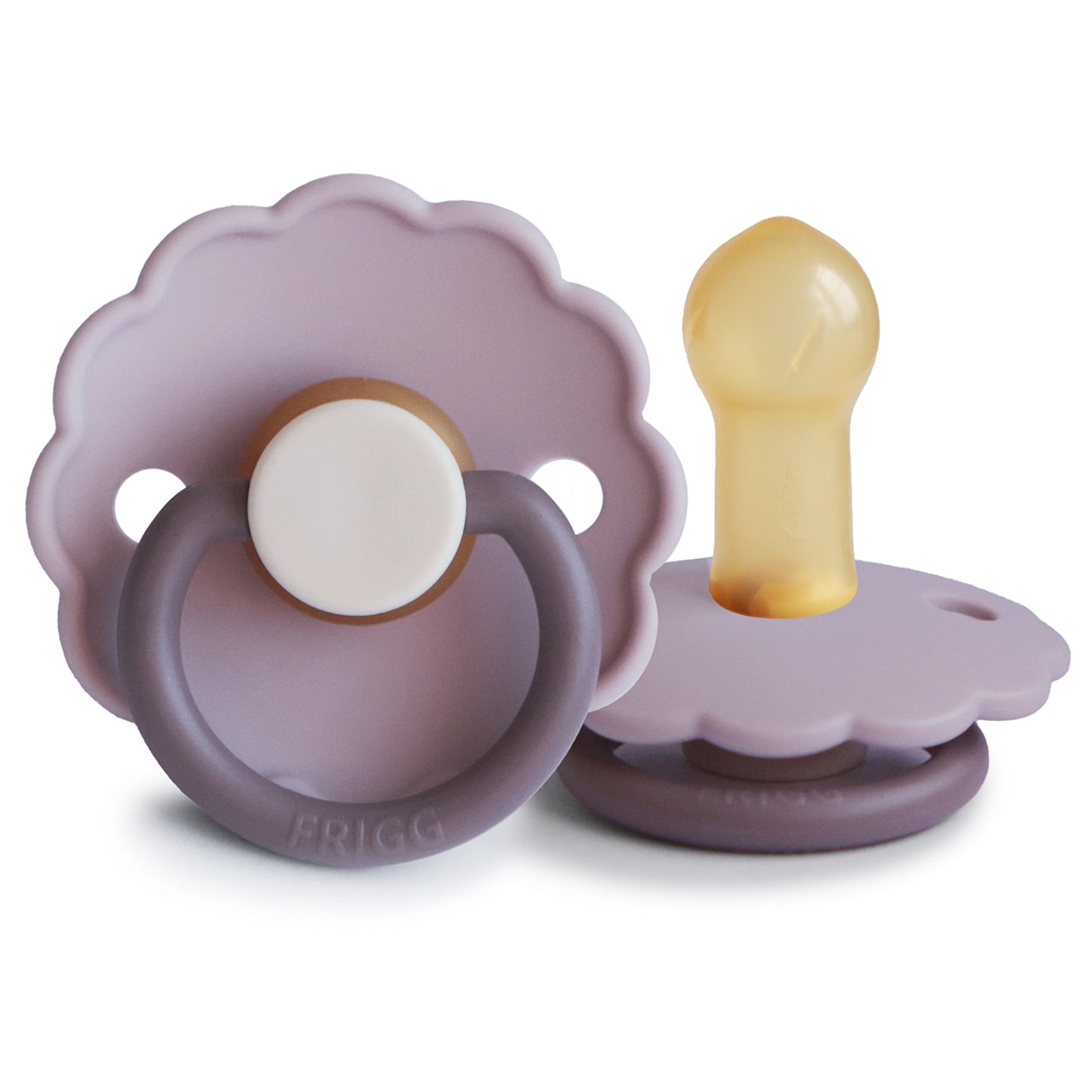 FRIGG Daisy Colourblock - Round Latex Pacifier - Lavender Haze