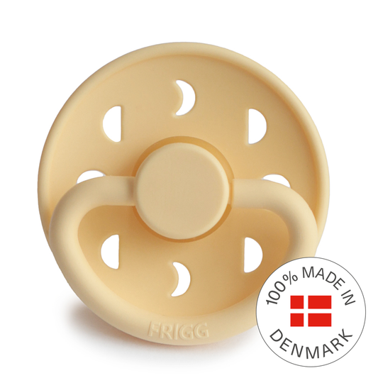 FRIGG Moon - Round Latex Pacifier - Pale Daffodil
