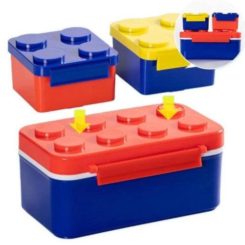 Red, Blue & Yellow Building Block Lunch Box for Kids