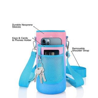 Water Bottle Holder Bag with Shoulder Strap