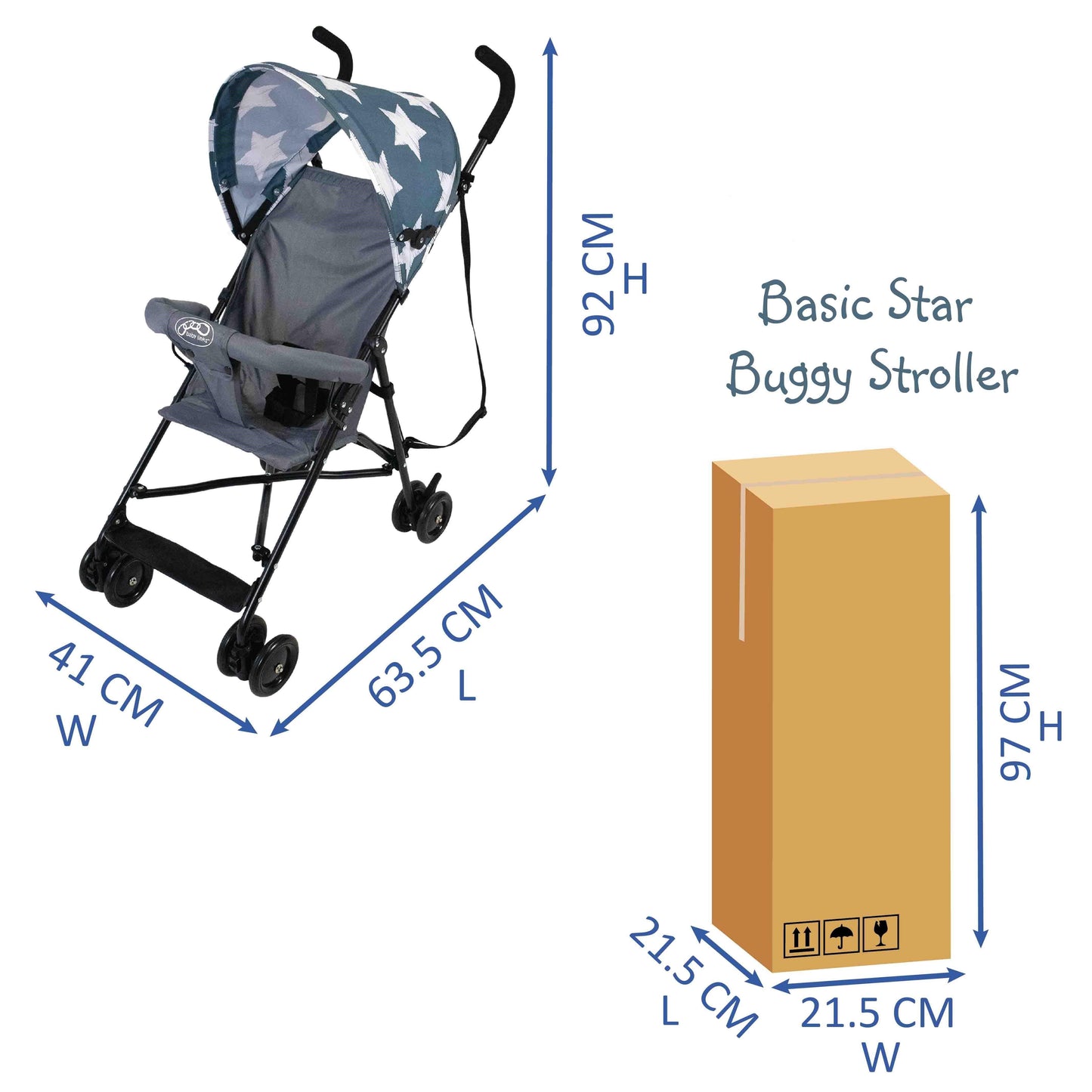 Star Basic Stroller with Waterproof Fabric