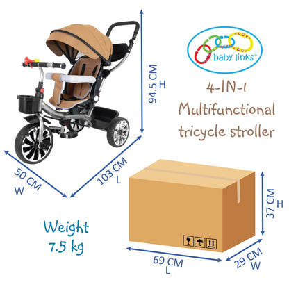 4-in-1 Multifunctional Tricycle Stroller