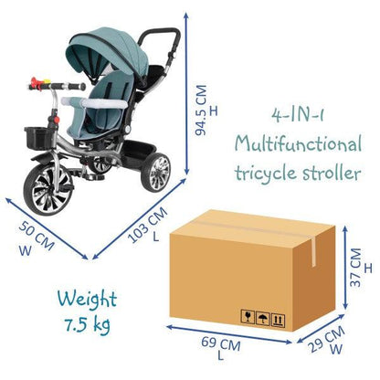 4-in-1 Multifunctional Tricycle Stroller