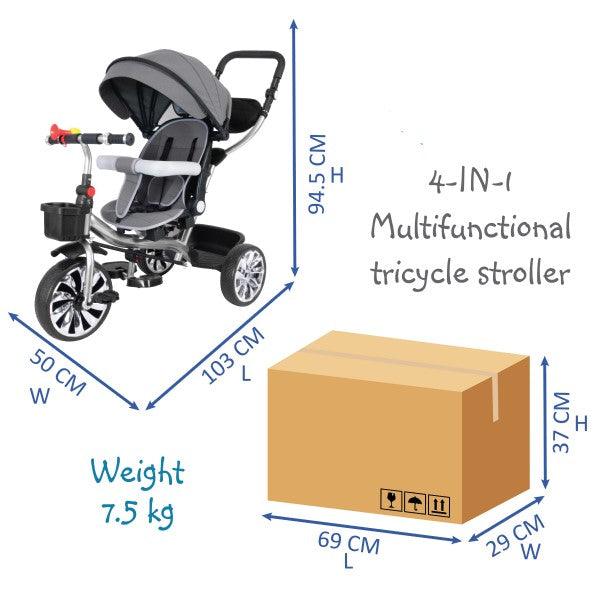 4-in-1 Multifunctional Tricycle Stroller