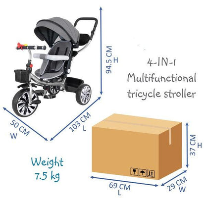 4-in-1 Multifunctional Tricycle Stroller