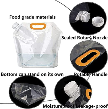5L Refillable Plastic Food or Beverage Storage Bag (pack of 5)