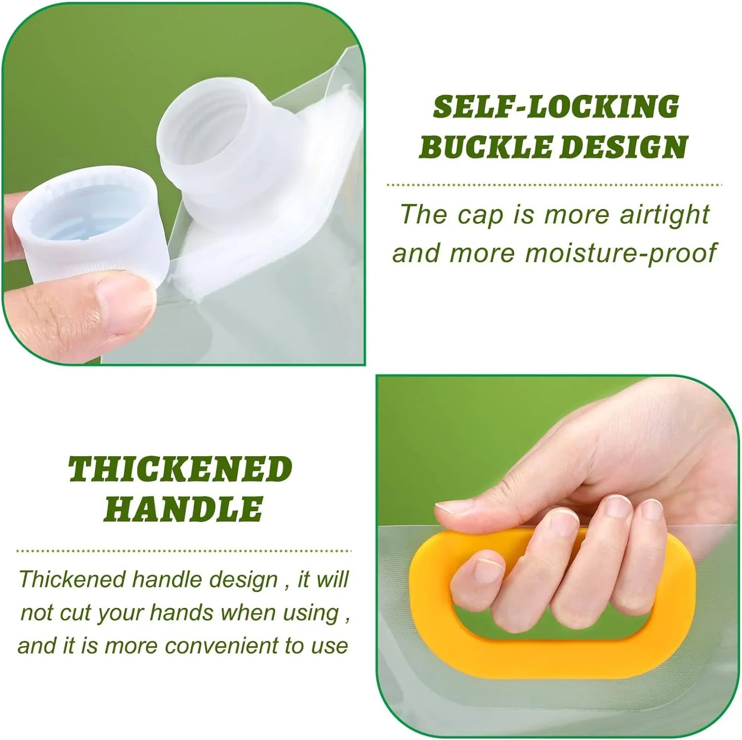 5L Refillable Plastic Food or Beverage Storage Bag (pack of 5)