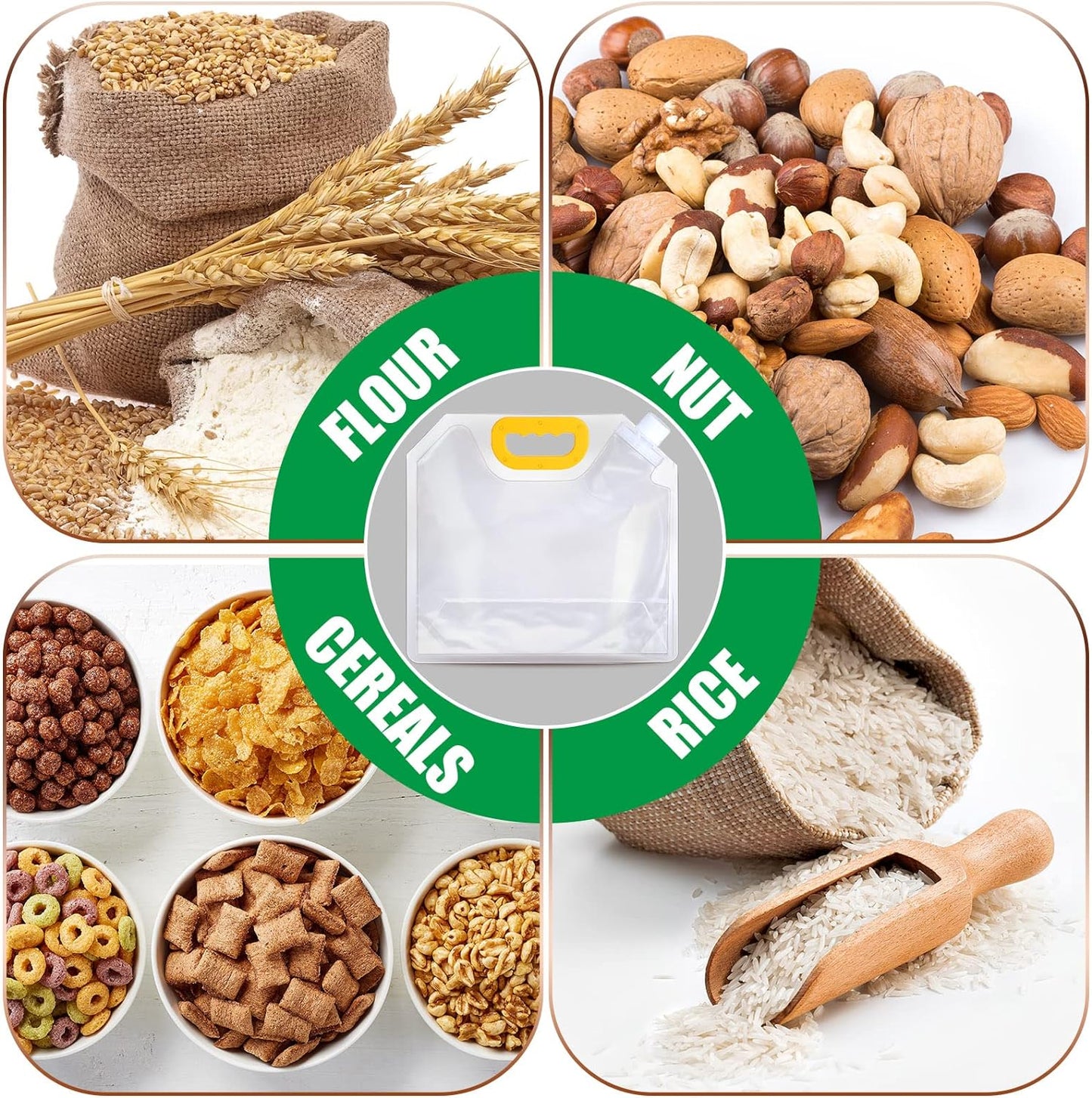 5L Refillable Plastic Food or Beverage Storage Bag (pack of 5)