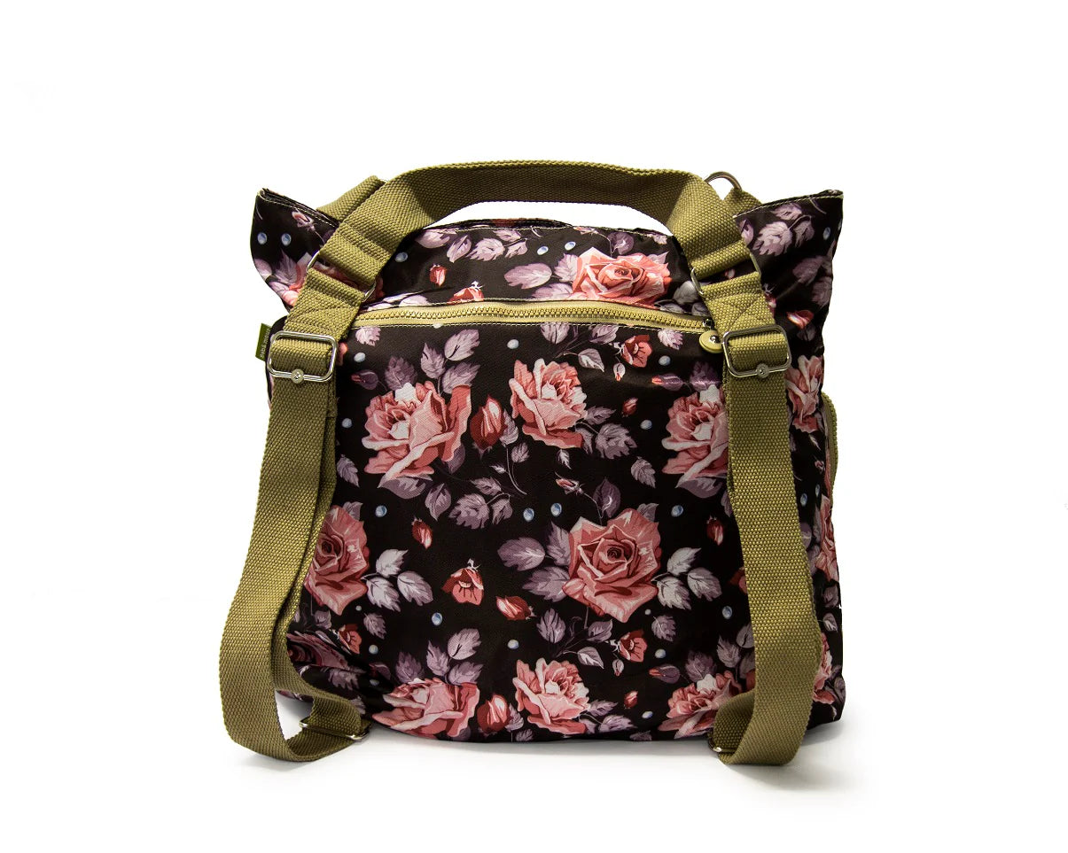 Beba Mour Roses Tote – Stylish Baby Bag with Changing Mat
