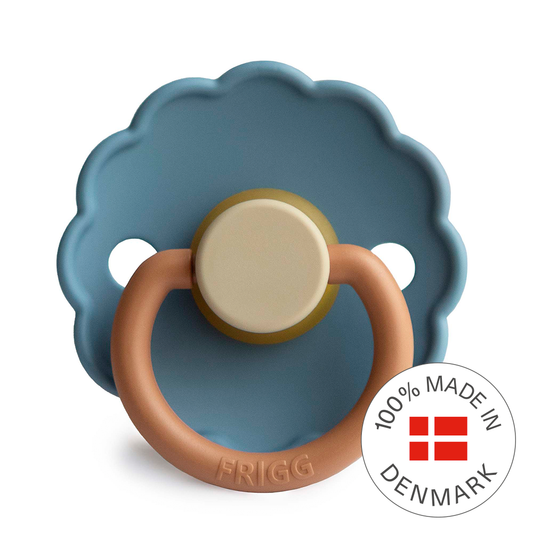 FRIGG Daisy Colourblock - Round Latex Pacifier - Breeze