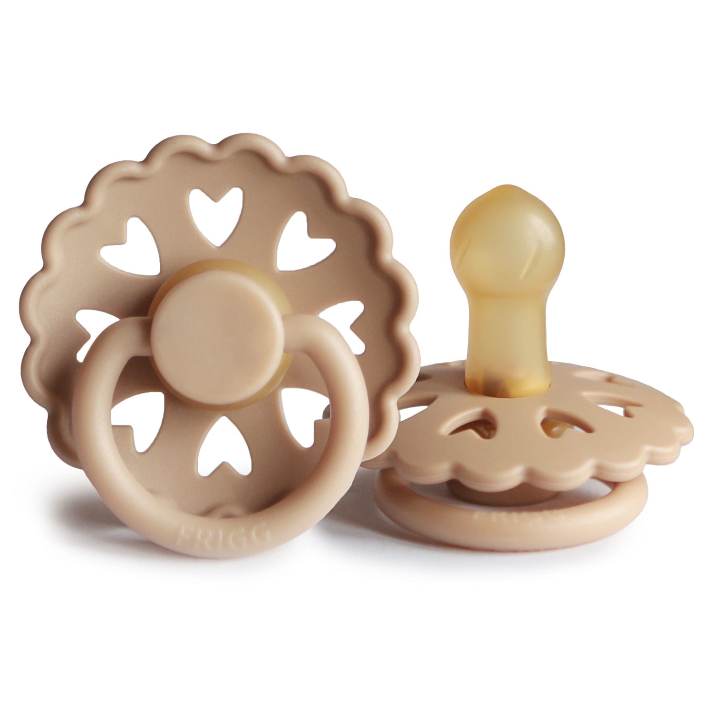 FRIGG Fairytale - Round Latex Pacifier - Emporers New Clothes (Silky Satin)