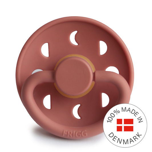 FRIGG Moon - Round Latex Pacifier - Powder Blush