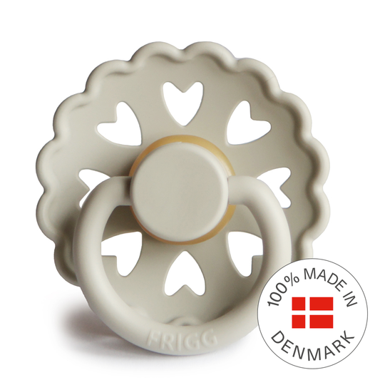FRIGG Fairytale - Round Latex Pacifier - Clumsy Hans (Willow Grey)