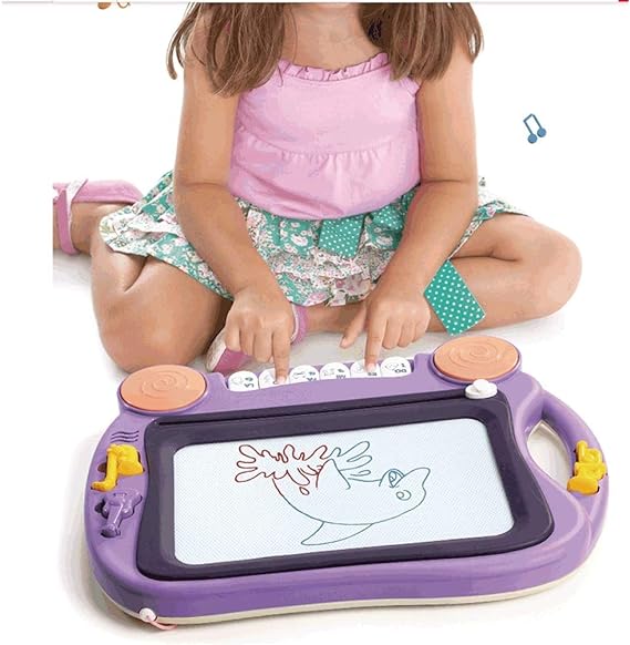 Jeronimo Handheld Writing Board with Hidden Pen & Music Notes – Blue