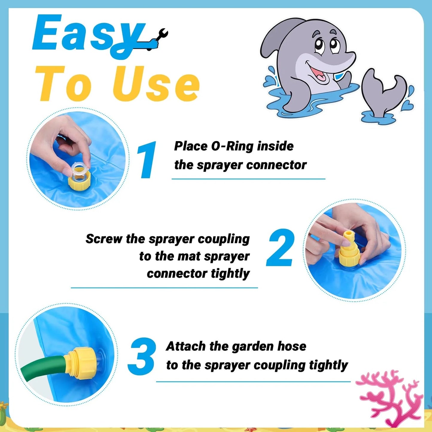 Jeronimo Sprinkler Pad – Blue | Summer Splash Pad (170cm)