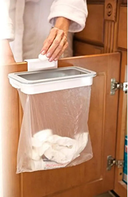 Over Door Trash Bag Holder with Lid