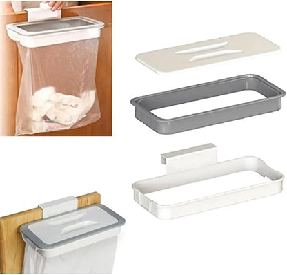 Over Door Trash Bag Holder with Lid