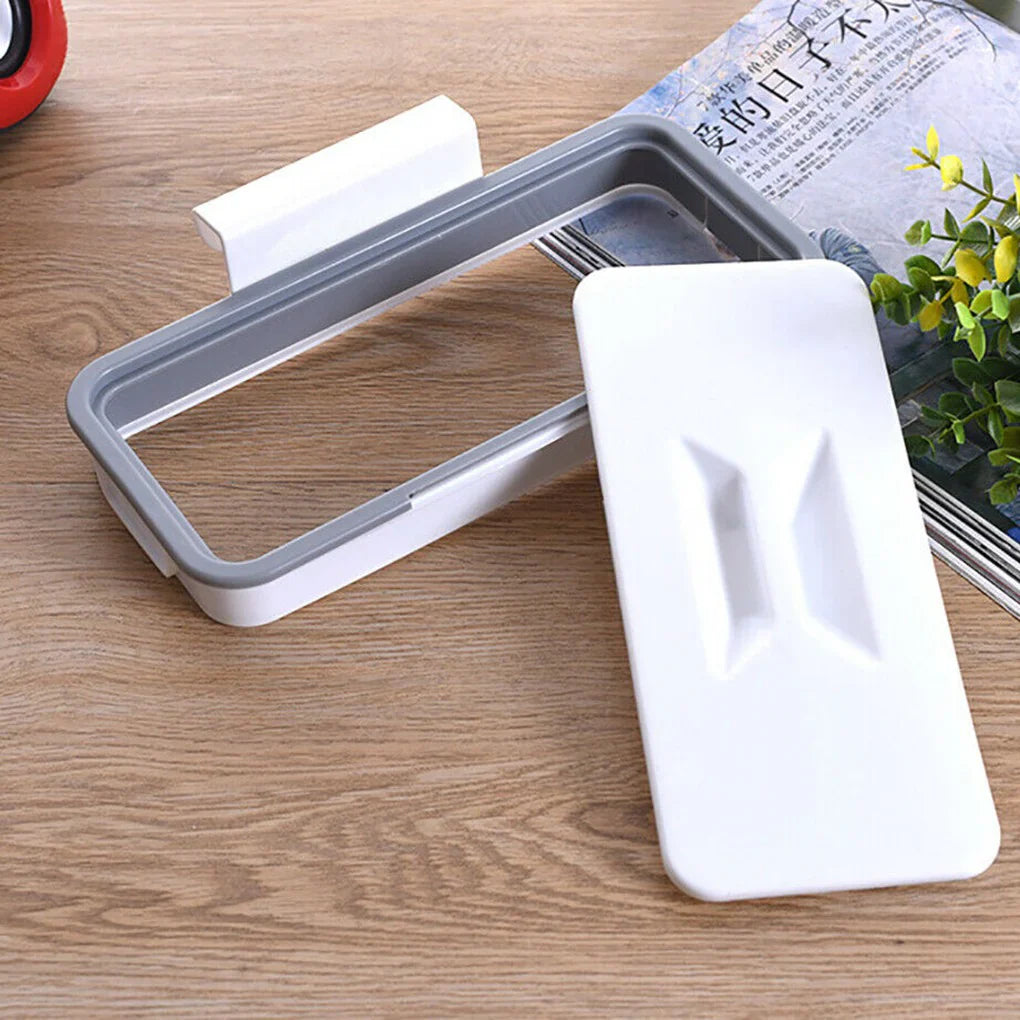 Over Door Trash Bag Holder with Lid