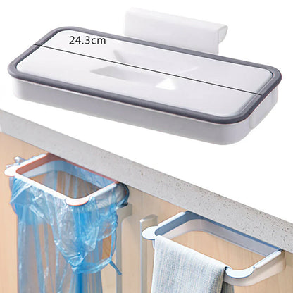 Over Door Trash Bag Holder with Lid