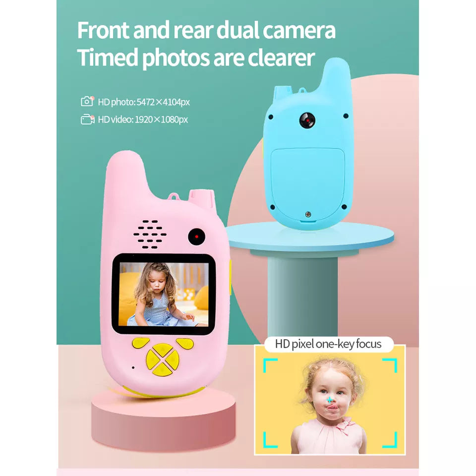 Pink Walkie Talkie Camera 1080P – Kids Handheld | 1 Unit