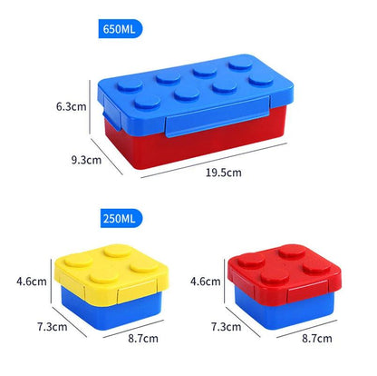 Red, Blue & Yellow Building Block Lunch Box for Kids