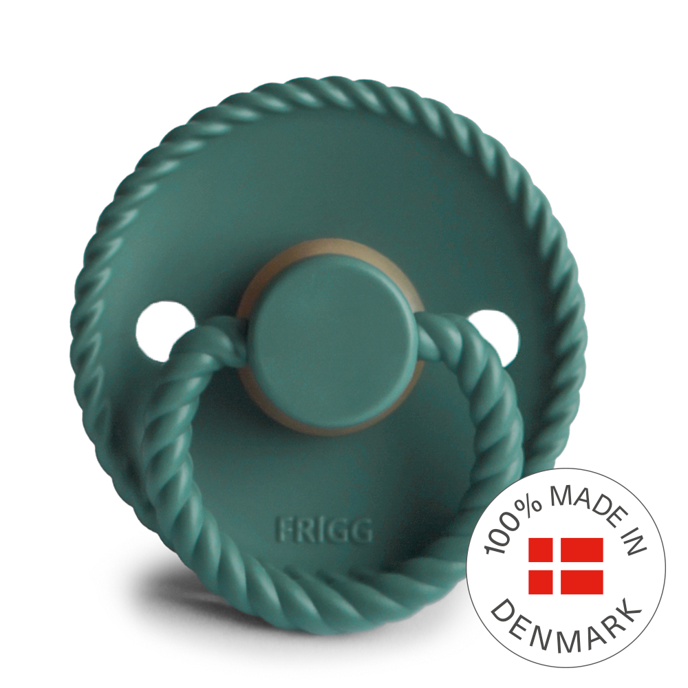 FRIGG Rope - Round Latex Pacifier - Vintage Green