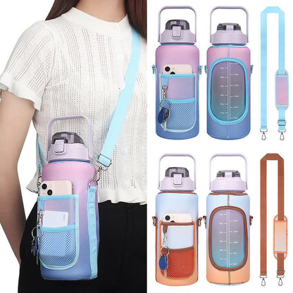 Water Bottle Holder Bag with Shoulder Strap