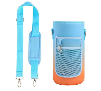 Water Bottle Holder Bag with Shoulder Strap
