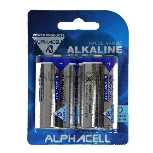 Alphacell 2pc size D Value Battery
