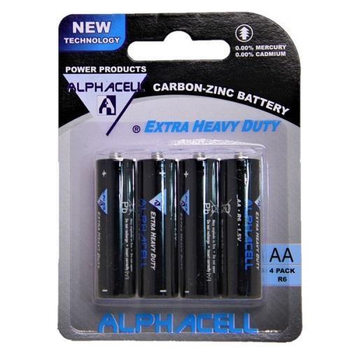 Alphacell AA 4pc Zinc Carbon Battery