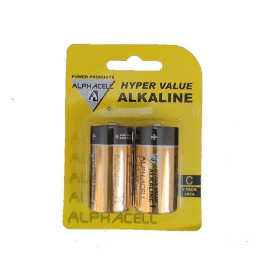 Alphacell Alkaline Size C Hyper Value Battery (2pc)