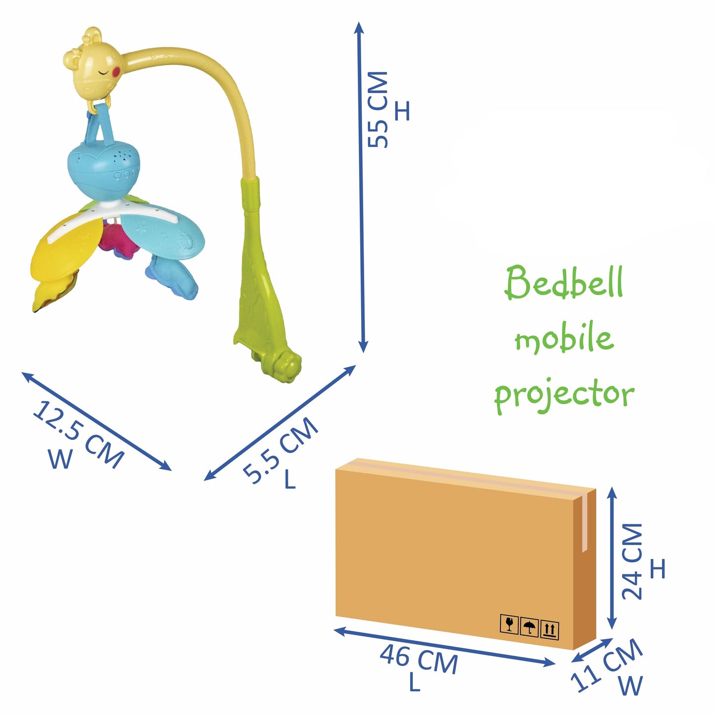 Baby Bed Bell Mobile Projector