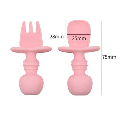 Baby Silicone Spoon & Fork Set