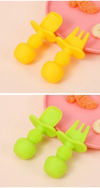 Baby Silicone Spoon & Fork Set