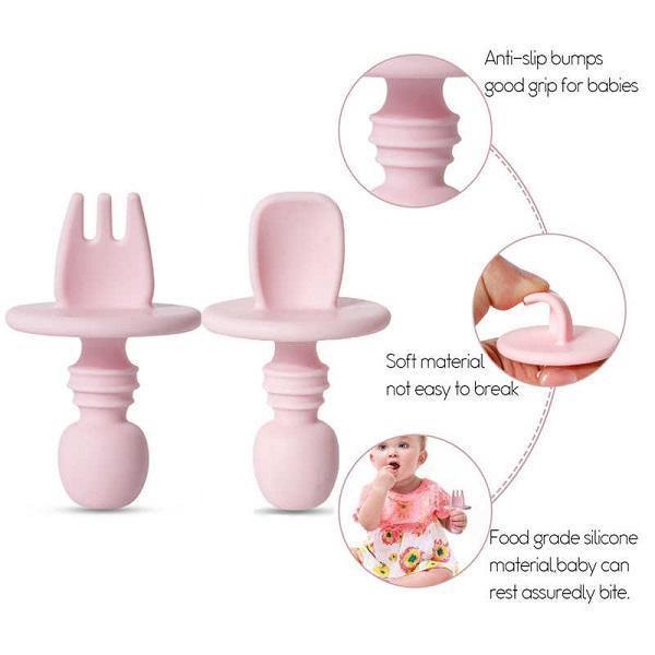 Baby Silicone Spoon & Fork Set