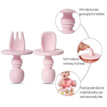 Baby Silicone Spoon & Fork Set