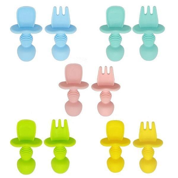 Baby Silicone Spoon & Fork Set