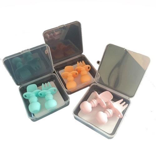 Baby Silicone Spoon & Fork Set