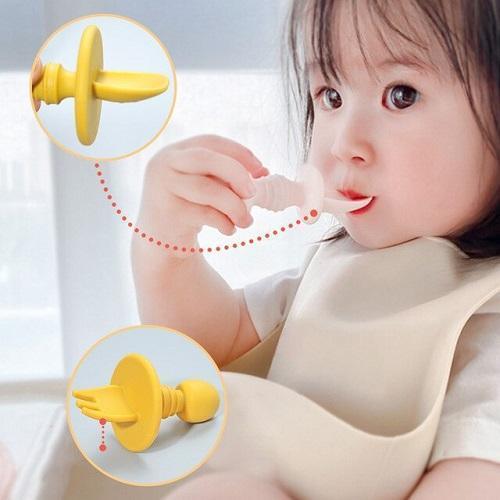 Baby Silicone Spoon & Fork Set