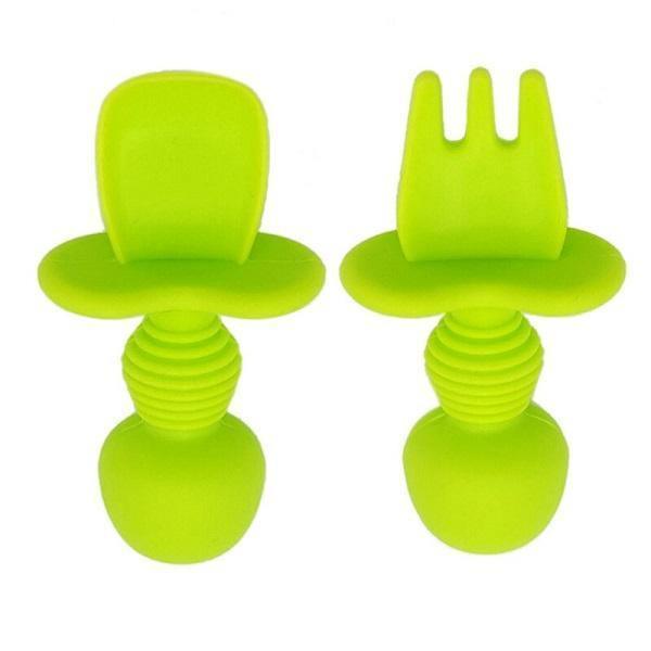 Baby Silicone Spoon & Fork Set