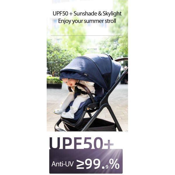 Black Linen Black High Rider Smart Stroller (Pre-Order)