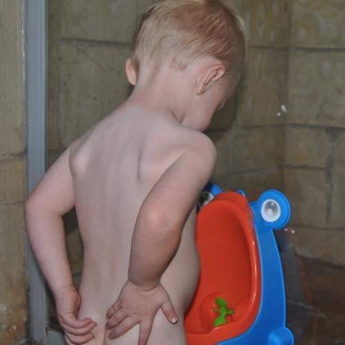 Blue/Orange Easy-Peesy Toddler Froggy Urinal for Boys