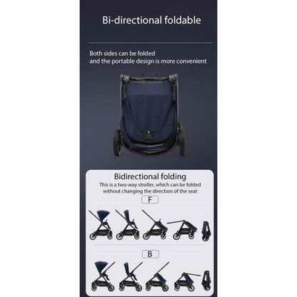 Denim Linen Grey High Rider Smart Stroller (Pre-Order)