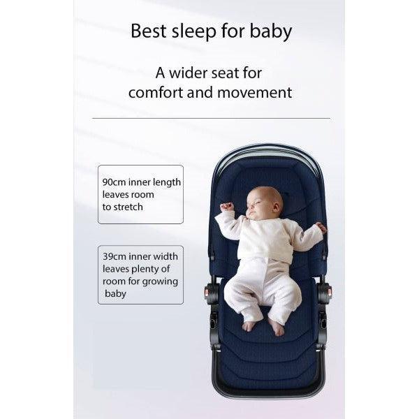 Denim Linen Grey High Rider Smart Stroller (Pre-Order)