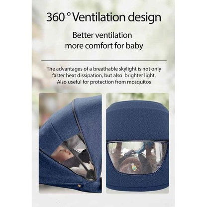 Denim Linen Grey High Rider Smart Stroller (Pre-Order)