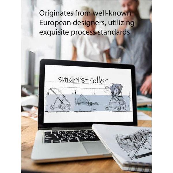 Denim Linen Grey High Rider Smart Stroller (Pre-Order)